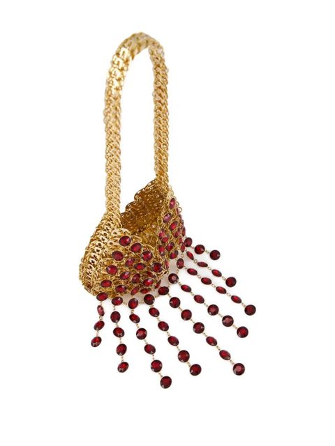 Rabanne 1969 Nano embellished shoulder bag - Gold