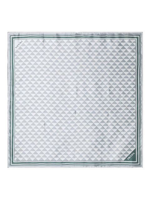 Prada geometric scarf - Grey - zdjęcie produktu nr 1