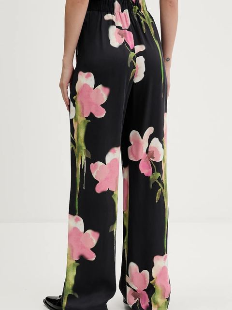 Stine Goya spodnie damskie kolor czarny szerokie high waist SG-AW25-P009-2263