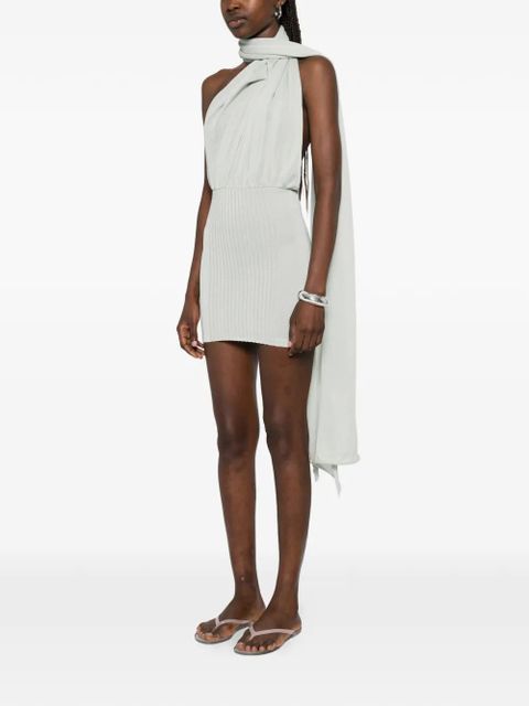 Aya Muse Thea scarf-detail mini dress - Green