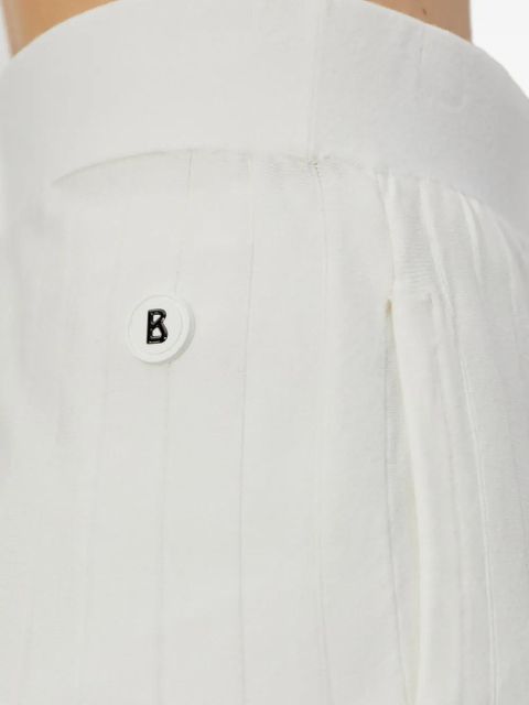 BOGNER Myra pleated striped skirt - White