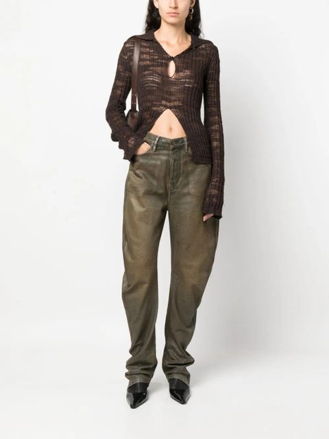 Acne Studios relaxed fit coated jeans - Brown