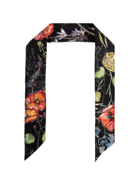 Alexander McQueen floral silk scarf - Black - zdjęcie produktu nr 1