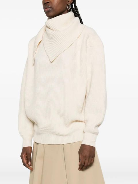 Nanushka turtleneck foldback-detail sweater - Neutrals