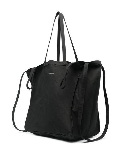 MM6 Maison Margiela oversized logo two-way bag - Black