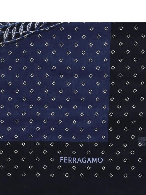 Ferragamo geometric-print scarf - Blue