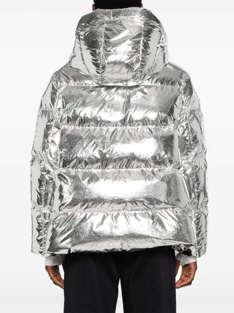 Yves Salomon hooded puffer jacket - Silver