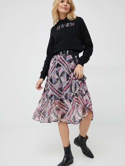 MC2 Saint Barth sweter wełniany damski kolor czarny