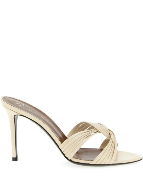 Giuseppe Zanotti Clandestino leather heeled sandals - Neutrals - zdjęcie produktu nr 1