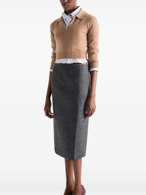 Prada cashmere polo sweater - Brown - zdjęcie produktu nr 2