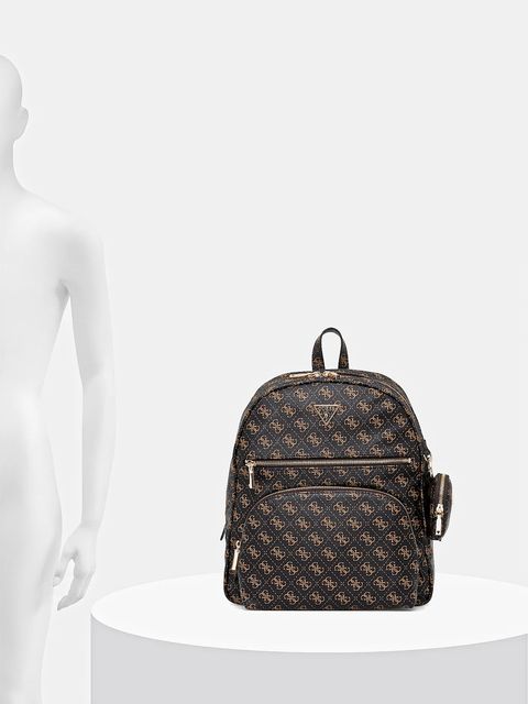 Guess plecak POWER PLAY damski kolor brązowy duży wzorzysty HWQG71 24350