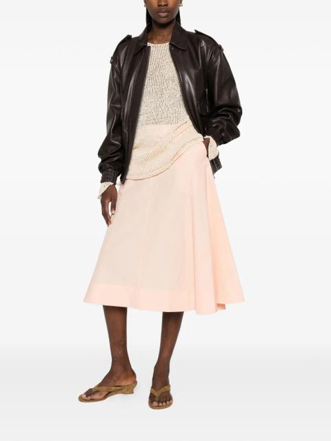 KHAITE Artin panelled midi skirt - Pink - zdjęcie produktu nr 2