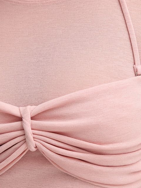 Nanushka sukienka kolor różowy maxi dopasowana NW25PFDR07931