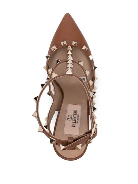Valentino Garavani 100mm Rockstud pumps - Brown