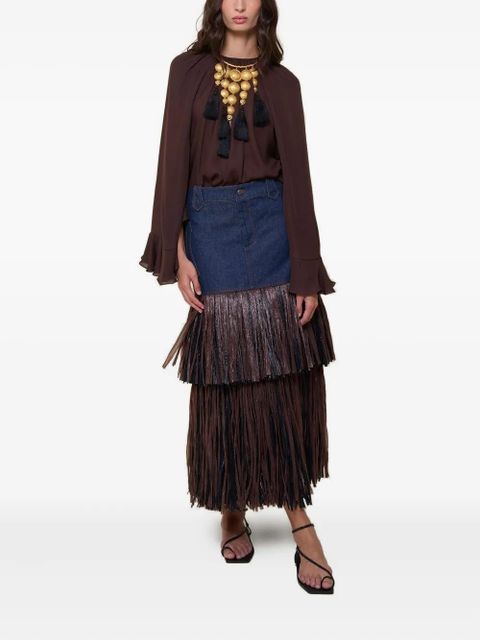 Johanna Ortiz Calipso skirt - Blue - zdjęcie produktu nr 2