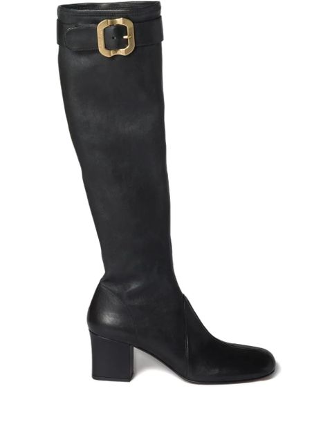 Miu Miu buckle-fastening leather boots - Black - zdjęcie produktu nr 1