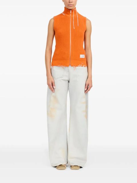 MM6 Maison Margiela ribbed-knit cardigan - Orange - zdjęcie produktu nr 2