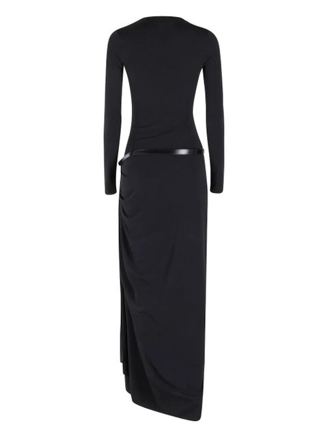Coperni long-sleeve draped maxi dress - Black - zdjęcie produktu nr 2