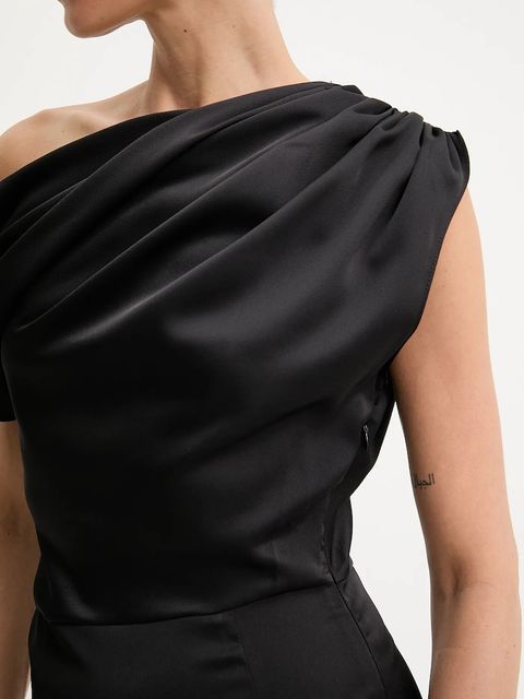 Answear.LAB sukienka kolor czarny maxi rozkloszowana