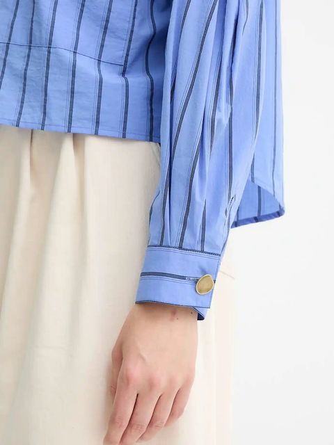 Sessun koszula damska kolor niebieski relaxed z kołnierzykiem klasycznym 25110003