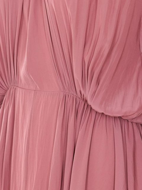 Lanvin tie-detail pleated maxi dress - Pink