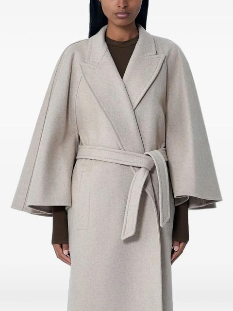 Max Mara peak-lapels self-tie coat - Neutrals - zdjęcie produktu nr 1