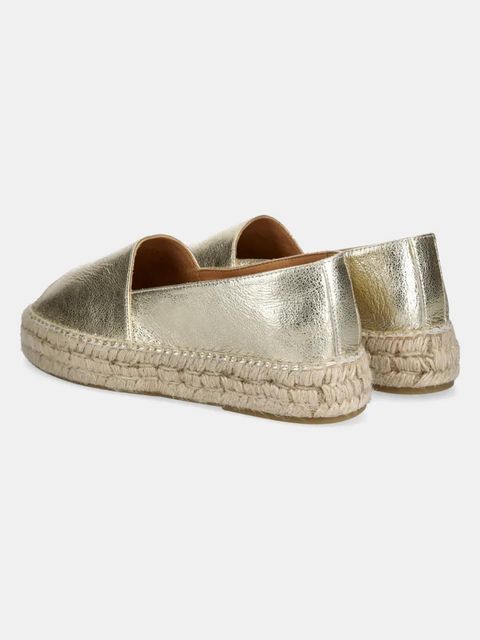 Answear.LAB espadryle skórzane kolor złoty na platformie - zdjęcie produktu nr 2