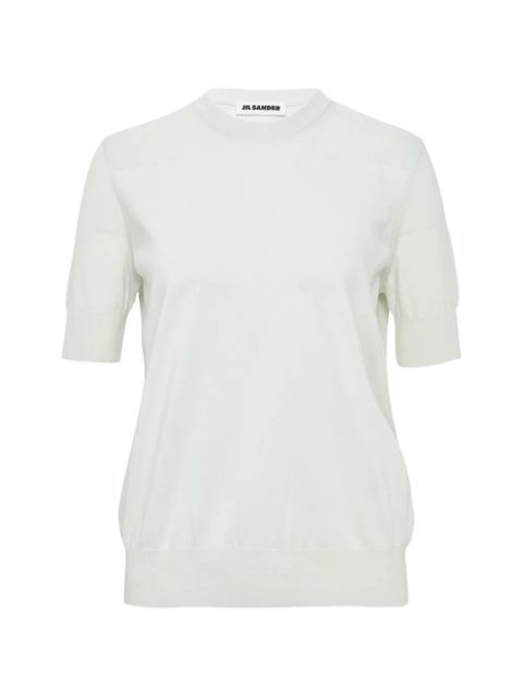 Jil Sander superfine cotton knitted T-shirt - Blue - zdjęcie produktu nr 1