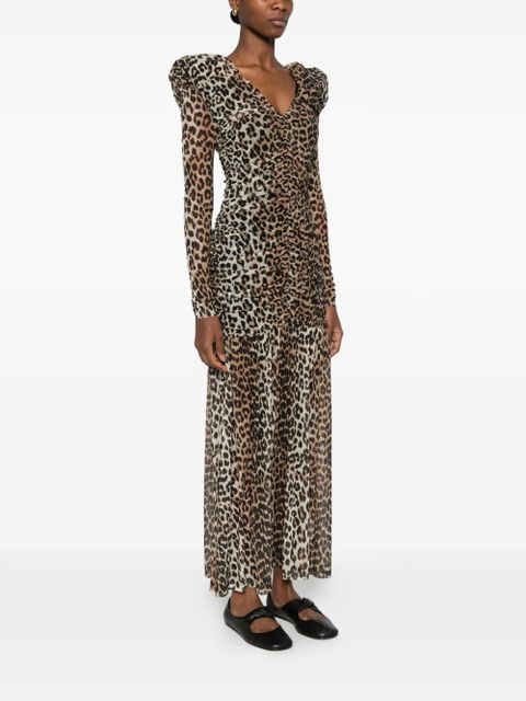 GANNI leopard-print maxi dress - Brown - zdjęcie produktu nr 2