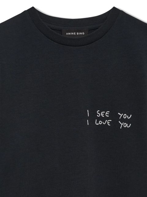 ANINE BING Shelley graphic T-shirt - Black