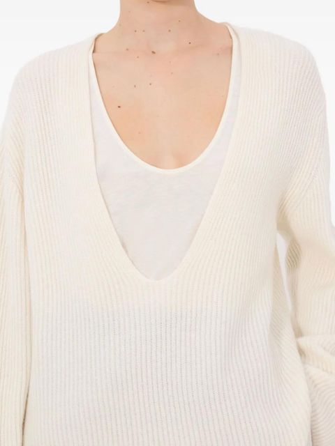 LouLou de Saison Gabe ribbed U neck sweater - Neutrals
