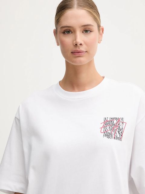EA7 Emporio Armani t-shirt bawełniany damski kolor biały AF12957.7W000726