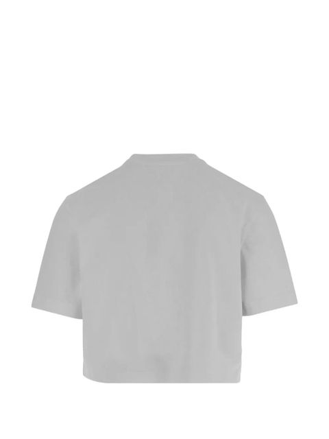 Jacquemus embroidered-logo cropped T-shirt - Grey - zdjęcie produktu nr 2
