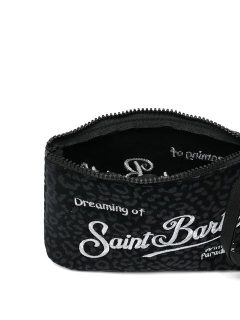 MC2 Saint Barth Aline animal-print zip makeup bag - Black