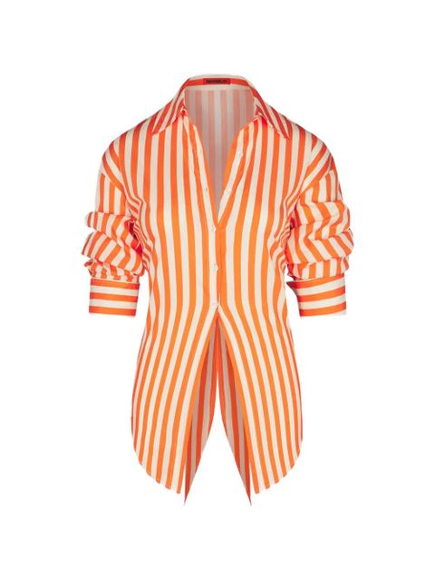 Simon Miller Loch stripe-print cotton shirt - Orange - zdjęcie produktu nr 1