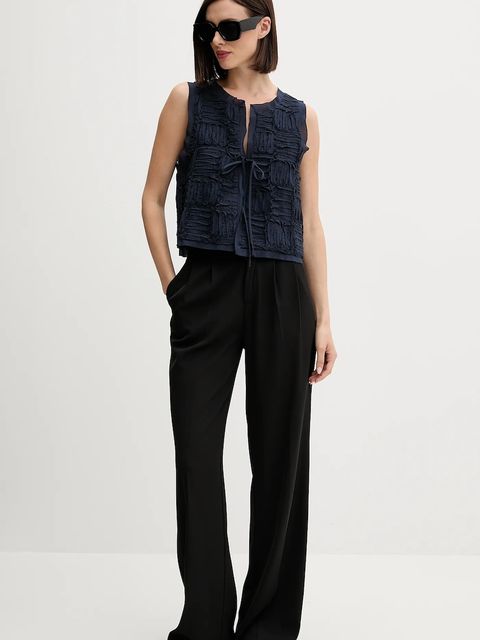 Pedro del Hierro kamizelka bawełniana kolor granatowy jednorzędowa 7312259 - zdjęcie produktu nr 2