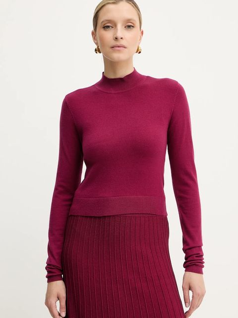 Silvian Heach sweter LOLA damski kolor bordowy z półgolfem GPA25554LU - zdjęcie produktu nr 1