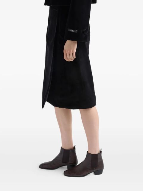 Prada buttoned midi skirt - Black
