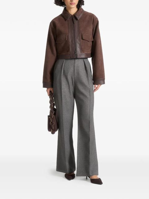 Manière De Voir Denise zip-up jacket - Brown