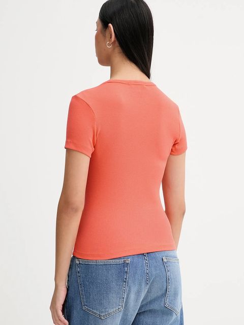 Tommy Jeans t-shirt damski kolor pomarańczowy DW0DW17881