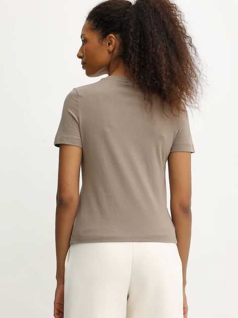 Guess t-shirt bawełniany CLELIA damski kolor beżowy V5BI10 I3Z14