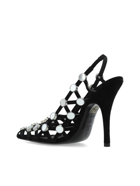 The Attico 100mm Grid pumps - Black