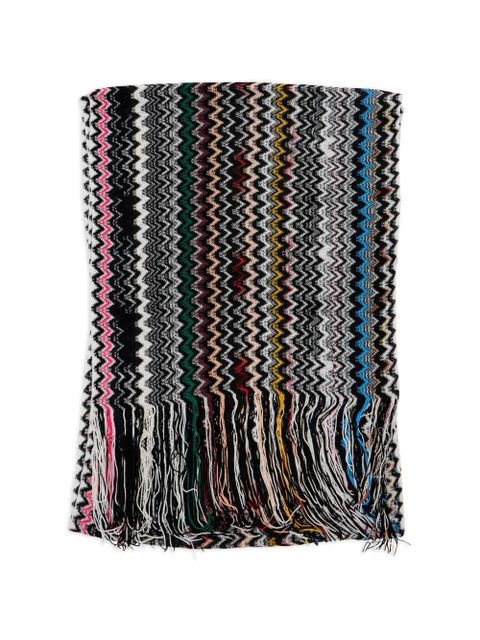 Missoni chevron fringed scarf - Black - zdjęcie produktu nr 1