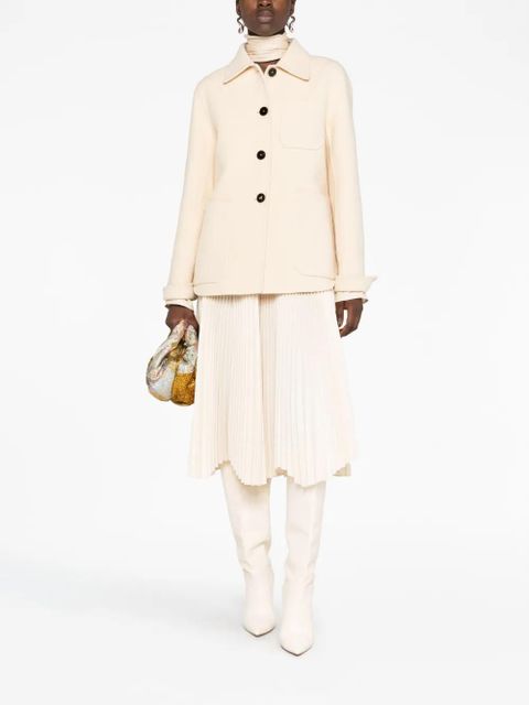 Jil Sander button-up wool shirt jacket - Neutrals - zdjęcie produktu nr 2