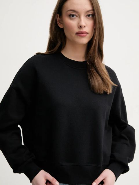 United Colors of Benetton bluza bawełniana damska kolor czarny z nadrukiem 3UNID109A