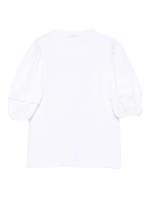 Cecilie Bahnsen puff-sleeves cotton-blend top - White - zdjęcie produktu nr 1