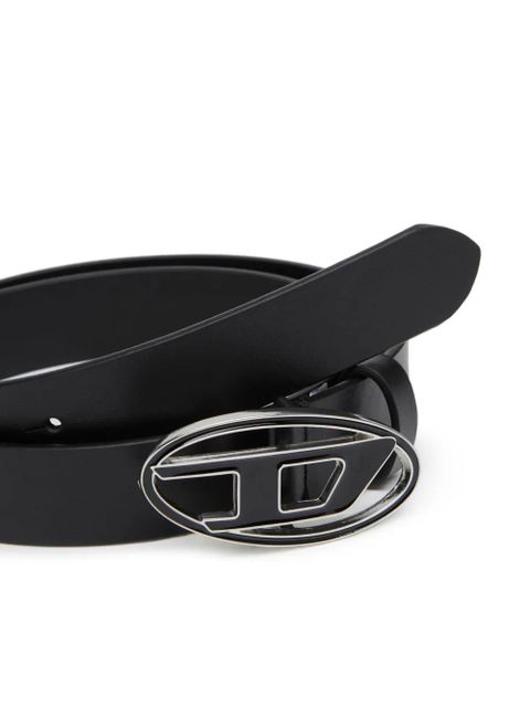 Diesel 1DR logo-buckle leather belt - Black - zdjęcie produktu nr 2