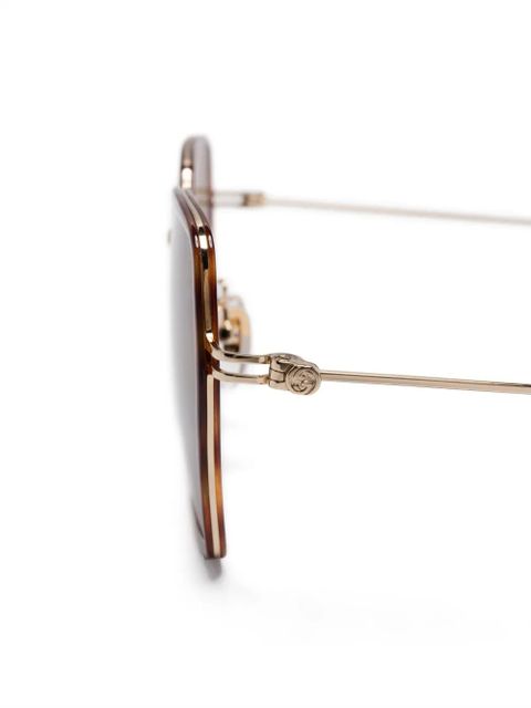 Gucci Eyewear tortoiseshell sunglasses - Gold