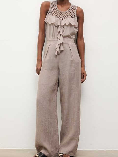 Answear.LAB spodnie damskie lniane