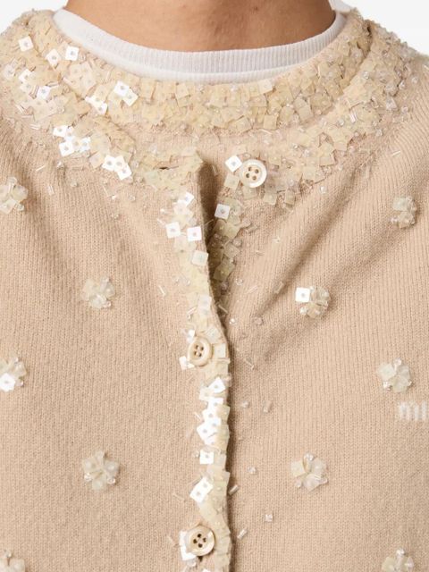 Miu Miu crew-neck cashmere vest - Neutrals